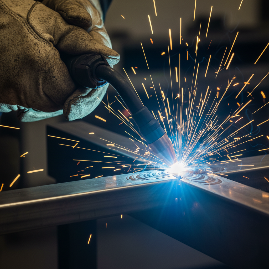 горелка полуавтомата вдоль стыка